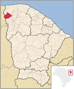 Localização de Viçosa do Ceará no Ceará