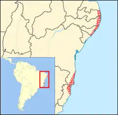 Mapa de distribuição