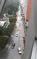 Rua alagada em fevereiro de 2023