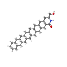Modelo tridimensional de uma molécula de ceramida