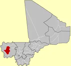 Localização de Bafoulabé Cercle no Mali