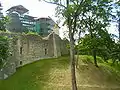 O castelo sendo restaurado