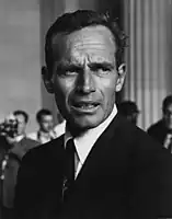 Charlton Heston durante a marcha sobre Washington (1963).