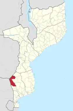 Localização do distrito de Chicualacuala em Moçambique