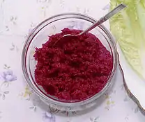 Chrain vermelho é feito com beterraba