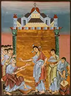 Cristo lavando os pés dos apóstolos Evengeliário de Otto III, século X