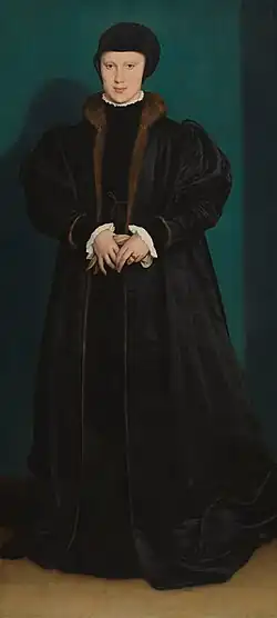 Christina da Dinamarca em luto, 1538.