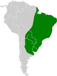 Área de distribuição do Agelaius ruficapillus