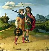 Jónatas e David com a Cabeça de Golias (1505-10) na National Gallery (Londres)