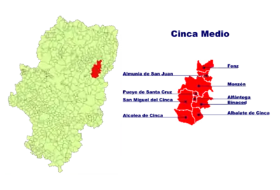 Municípios da Comarca do Cinca Medio