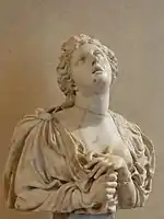 Busto de Cleópatra cometendo suicídio, por Claude Bertin (d. 1705)