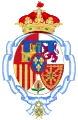Brasão de armas de Sua Alteza Real a Infanta D. Cristina, Duquesa de Palma de Mallorca, de 26 de setembro de 1997 a 11 de junho de 2015