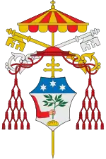 Brasão de Pietro Gasparri como Camerlengo do Conclave de 1922