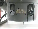 Torre de queixo de um helicóptero Bell AH-1 Cobra.