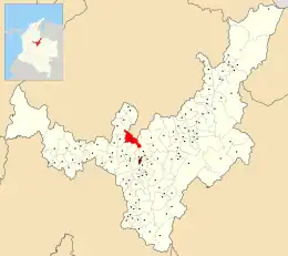 Município de Arcabuco no departamento de Boyacá