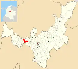 Município de Chiquinquirá no departamento de Boyacá