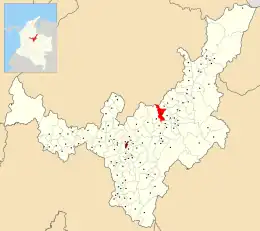 Município de Santa Rosa de Viterbo no departamento de Boyacá