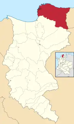 Localização de Santa Marta em Magdalena