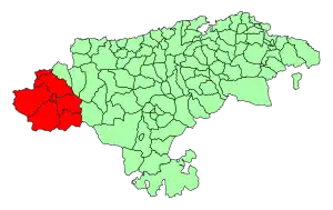 Localização de Liébana na Cantábria