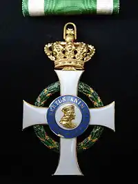 Comendador 2a classe Real Ordem de Albert Valoroso Rei de Saxônia recto.