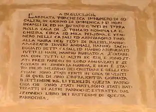 Placa comemorativa do ataque à igreja de São Gregório