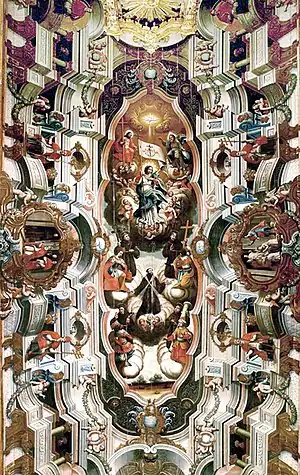 Glorificação dos Santos Franciscanos, teto da Igreja de Santo Antônio, século XVIII, João Pessoa