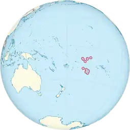 Localização  Ilhas Cook