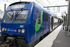 Um trem Z 5600 definido em setembro de 2019 partindo para Malesherbes.