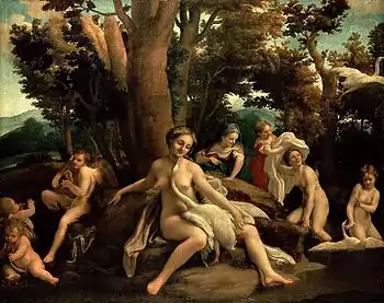Leda e o Cisne (1530-31), de Correggio, na Gemäldegalerie, Berlim