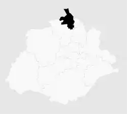 Localização de Cosío no estado de Aguascalientes