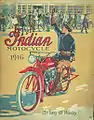 Imagem de capa de um catálogo de vendas de 1916 para motocicletas da Indian.