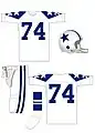 Uniforme branco do Dallas Cowboys de 1960