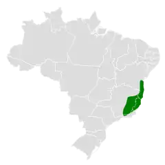 Distribuição do mutum-do-sudeste