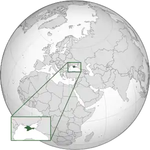 Localização da Crimeia