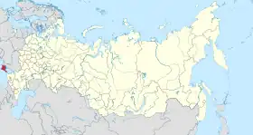 Localização de República da Crimeia na Rússia.