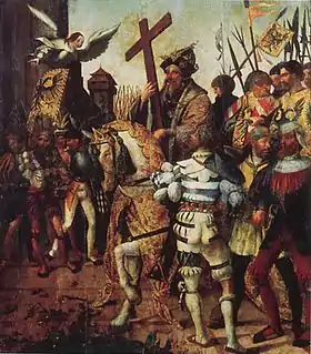 Cristóvão de Figueiredo, Imperador Heraclio com a Santa Cruz, 1522-1530 (Políptico do Mosteiro de Santa Cruz de Coimbra)