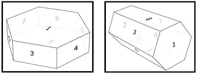 Numeração das faces dos cristais de gelo das nuvens