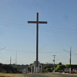 Cruzeiro de Jauru, entrada ocidental da cidade, um dos símbolos deste município