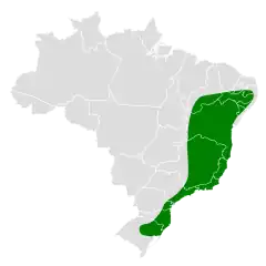 Distribuição do jaó-do-sul