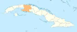 Localização da província de Matanzas