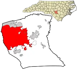 Localização no condado de Cumberland
