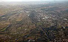 Vista de Cumbernauld a partir de sudoeste