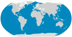Áreas de ocorrência da baleia-comum