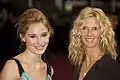 Com Sandrine Kiberlain, em 2009, no Festival de Deauville