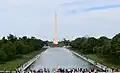 Lincoln Memorial Reflecting Pool após a reconstrução (maio de 2016)
