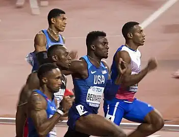 Eliminatória dos 200 m rasos masculinos.