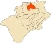 Localização da comuna de Bexar dentro da província de Bexar