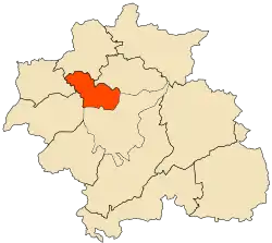 Localização da cidade dentro da província de Constantina