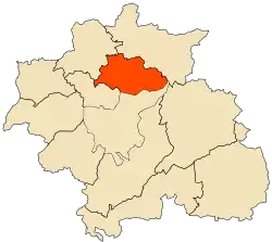 Localização da cidade dentro da província de Constantina