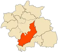 Localização da cidade dentro da província de Constantina